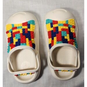 Building‎ Block Brick Inspired Kids Size 28-29 Heel to Toe 8" Toddler Slip on